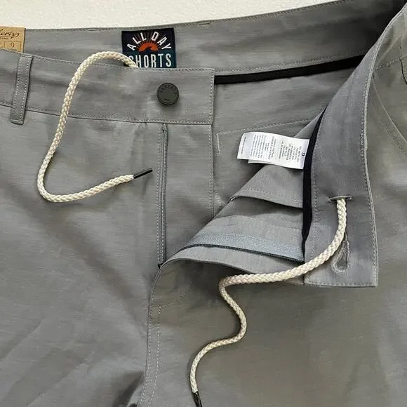 NWT Faherty Men Belt Loop All Day Shorts Chino Hybrid Ice Gray MSC0012 32 X 9